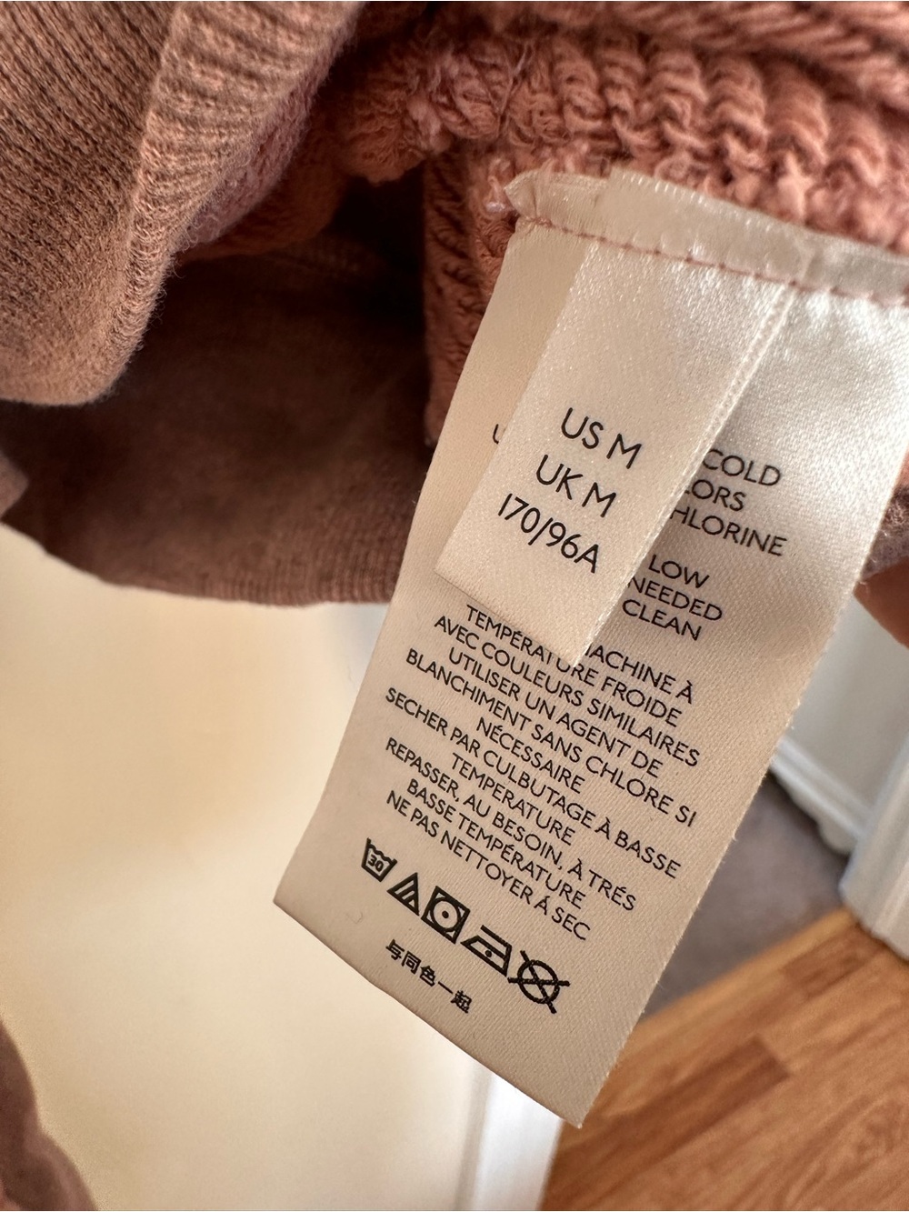 Free People Dusty Rose Wrap-Style V-Neck Sweater Size Medium - Picture 6 of 7